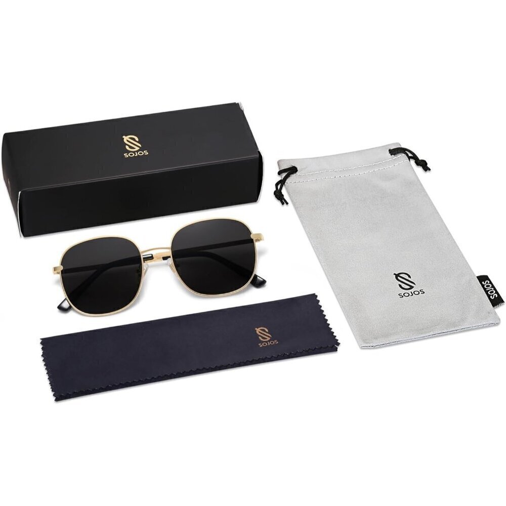 🆕Sojos Sunglasses Women Gold Classic Trendy Square Cute Frame Shades Eyewear - Picture 5 of 5
